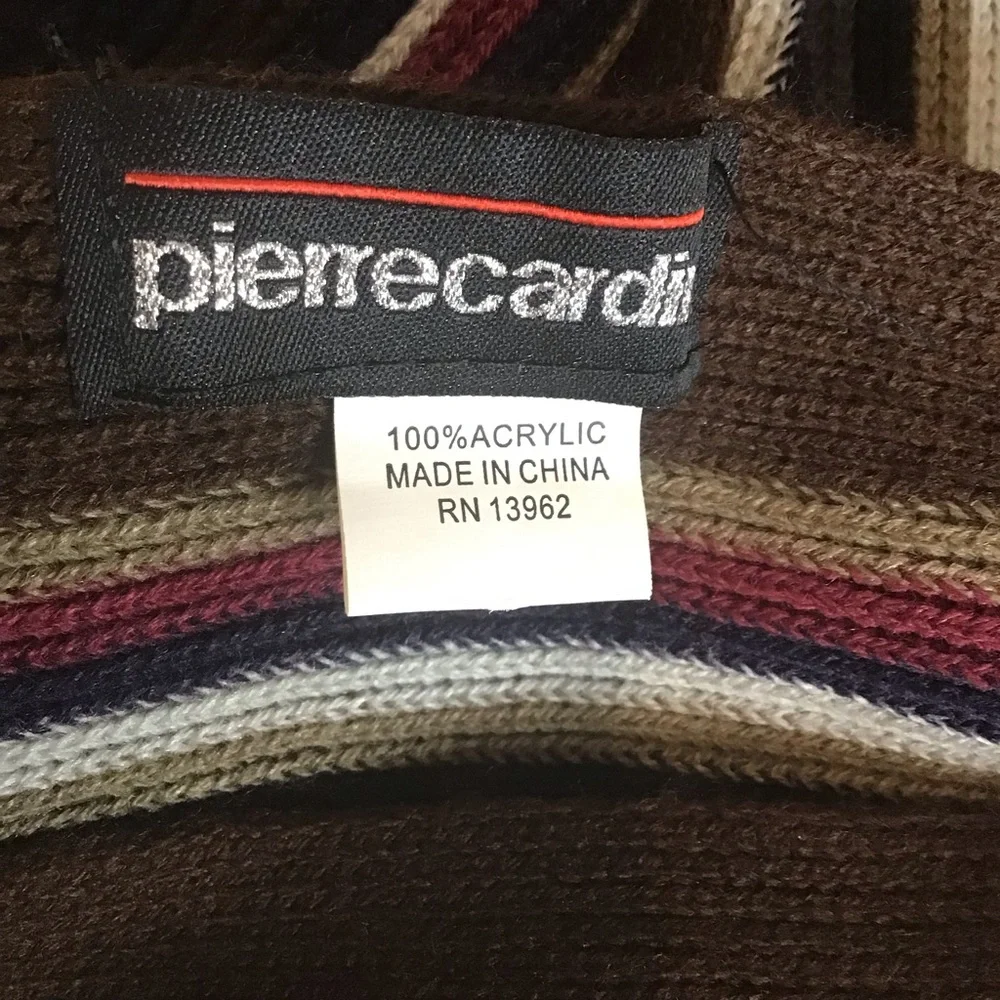 Pierre Cardin Striped Acrylic Scarf